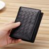 Fashion Sheepskin Weave Soft Slim Card Wallets Mens Credit Card Holder Women ID Holders Male Organizer Zipper Small Cards Bags Pouch