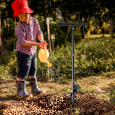 Ручной садовый бур для копания ям (4.4 фунта),6'' Шнековый ямокопатель для посадки, луковиц и рассады, экологичный, с ручным приводом