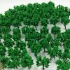 Forest Выбираемый размер [DauStage] N Масштаб Диорамные материалы для Железной дороги и Архитектурной модели Деревья Ландшафтный Зеленый 100 штук (02, Зеленый 3,5 см 100