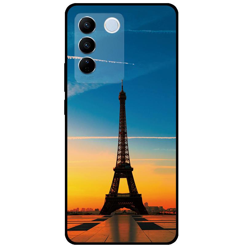 Для Vivo V27E V2237 V27 Pro V2230 V 27 Чехол ТПУ Мягкий Силикон Мраморный Кот Ударопрочные Чехлы Для Vivo V27 5G V27Pro Сумка Funda Чехол