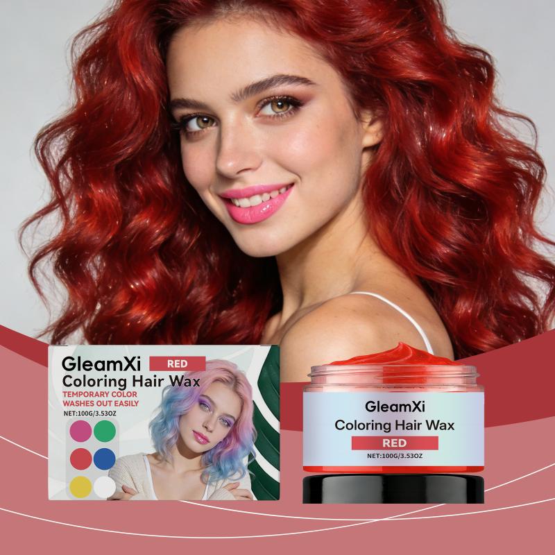 Red Temporary Hair Gel for Daily Styling Gentle Formula Natural Look Quick Color Change for Party and Everyday Use
