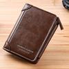 Винтажный мужской кошелек Высокое качество Известный Роскошный Бренд Дизайнерский ПУ Кожа Мужские Кошельки Молния Короткий Большая Вместимость Отделение для Монет и Карт