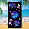 Western Anime Pattern Soft Thick Microfiber Large Towel For Children Beach Swimming