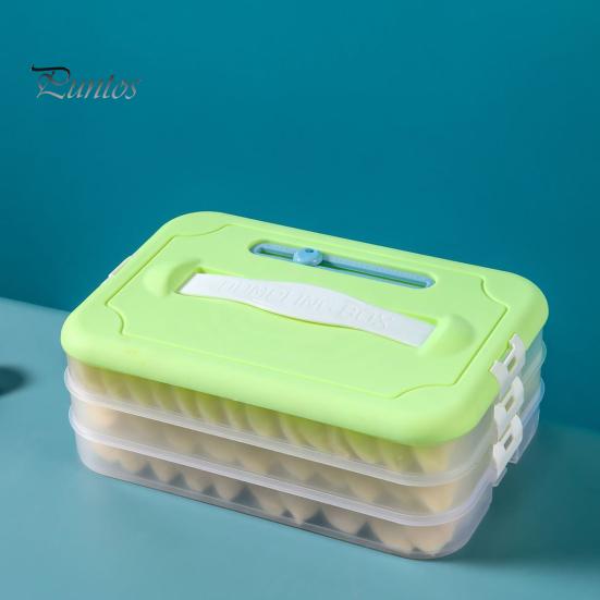 Dumpling Food Storage Box Food Grade BPA Free Large Capacity Multi-Layer Freezer Food Storage Container