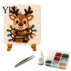 Unique Wall Decoration Christmas Mosaic Art Kit, DIY Sea Glass Santa Kit Reindeer Artwork Craft for Home Decor, Handmade Gift Stained Style
