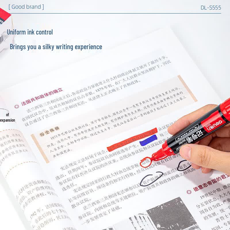 Deli S555 Double-Ended Permanent Marker Pens