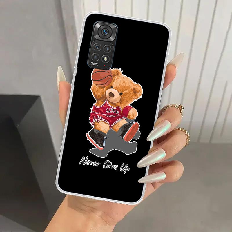 Fashion Brand Bear Phone Case for Xiaomi Redmi Note 15 14 14S 13 12S 12 Pro 11S 11 Plus 11T 11E 10S Soft Funda Print Shell Redmi