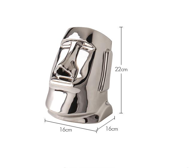 Silver Plated Ceramic Tissue Box Living Room Decoration Dog Fighting Household Pumping Desktop Napkin