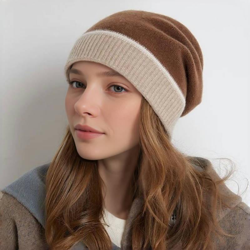 Women S Warm Fleece Lined Ear Protection Knit Beanie Hat For Autumn Winter