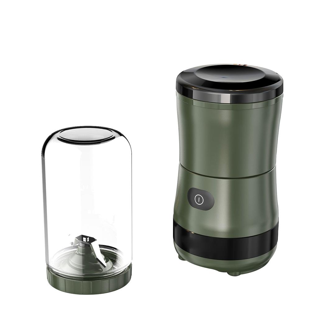 Portable Coffee Grinder Juicer Ice Crusher 3 In 1 High Speed 18000BPM Compact for Camping Green