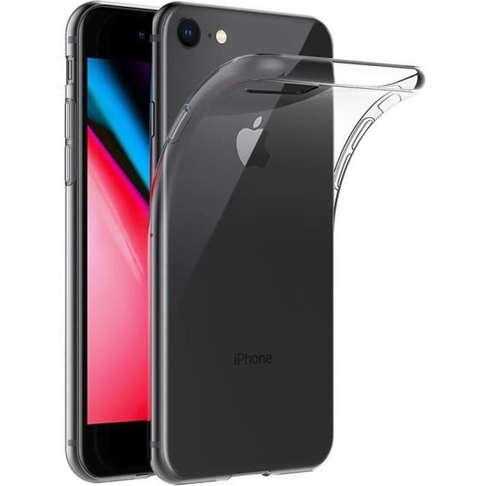 Transparent TPU Gel Case - PHONILLICO - iPhone 8 - Soft Silicone - Ultra Thin - Optimal Protection