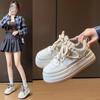 2025 Little White Shoes Women's Autumn New Korean Version Ins Female Students' Leisure Sports Versatile Board Shoes Street Shot Y8623