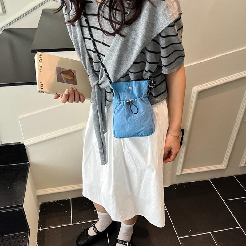 Canvas Bag Women's Summer New Fashion Niche Design Messenger Bag Popular Bucket Bag