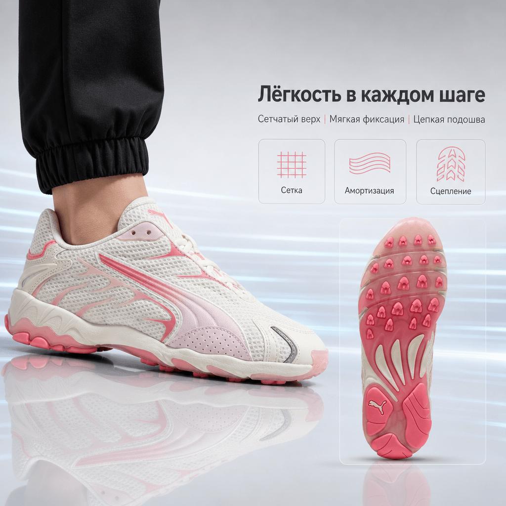 Puma Кроссовки унисекс Inhale Warm White Magic Rose Розовые 401560-12