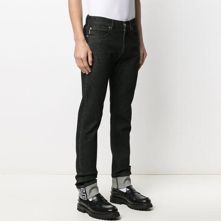 VERSACE Jeans Men's Black Moderate Tapered Pants 1F00731-A88702-1D040