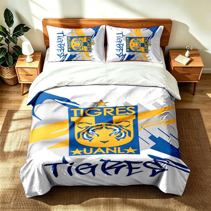 Tigres UANL (23) 3pc set suitable for master bedrooms soft and comfortable an ideal gift for family and friends Includes one duvet cover and two pillo