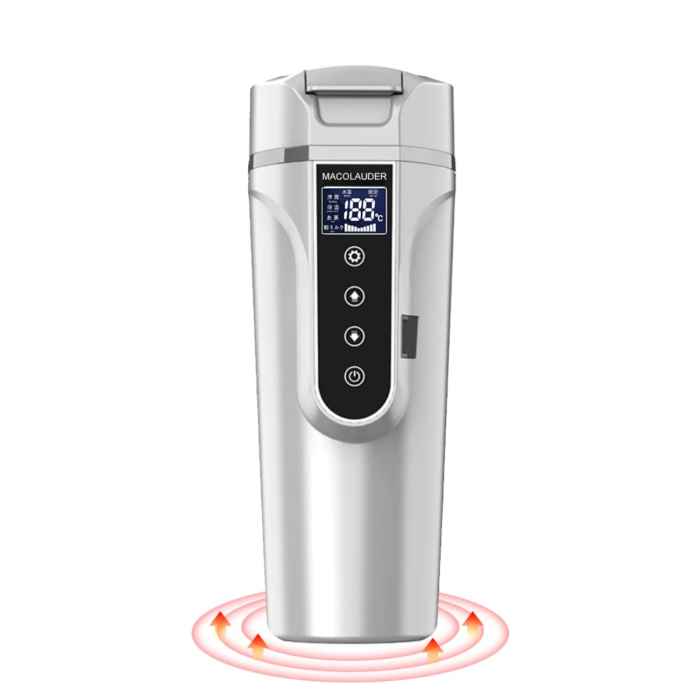 Car Electric Japanese for Cars and Heating and Keeping LCD 4 Constant Temperature Modes for Keeping and Powdered Milk Kettle, Version, 500ml,