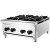 Commercial Gas Range Stove 4 Burners Countertop Cooking Hot Plate Kitchen