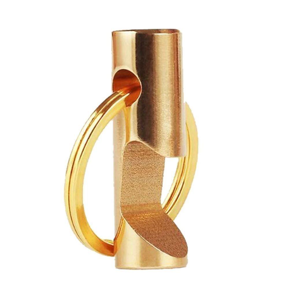 Pure Brass Bottle Opener Creative Multifunctional Yellow Keychain High-quality Key Rings