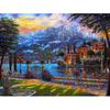 Полный круглый уличный пейзаж Алмазная вышивка Мозаика Вышивка 5d Diy Алмазная картина Домашний Декор Подарки Новый