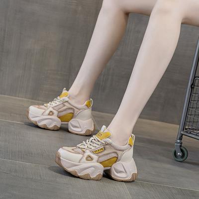 Кроссовки папины туфли девушка 2025 новый ретро специальная цветовая гамма сетка повседневная мода универсальные удобные платформа для бега женские туфли