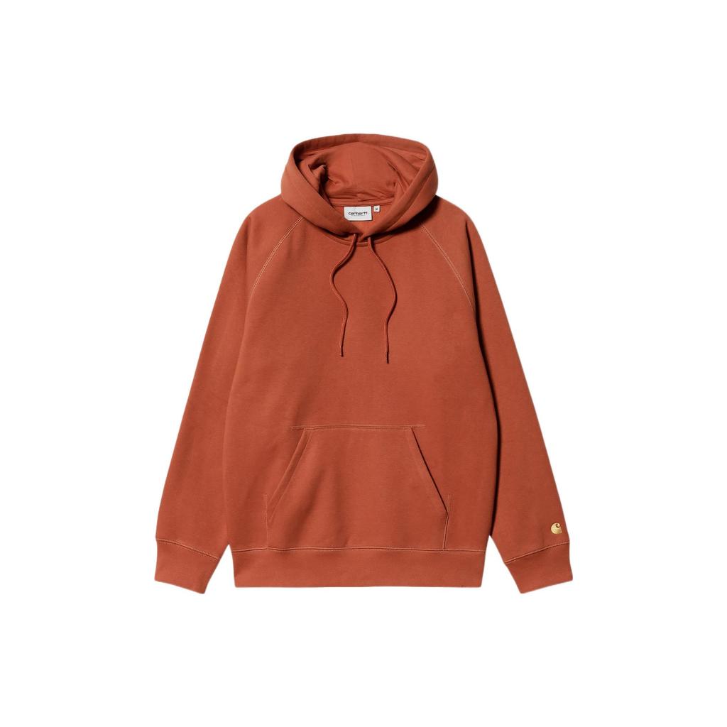 Carhartt WIP FW22 Однотонная толстовка с капюшоном и завязками, с длинным рукавом, мужская, оранжевая I026384-1DG-XX
