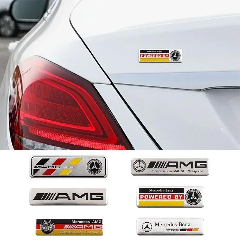 AAVS1 3D Aluminum Car Body Trunk Decor Sticker Auto Refit Accessorie For Mercedes Benz AMG A B G S Class W211 W124 W128 W140 W168 W176