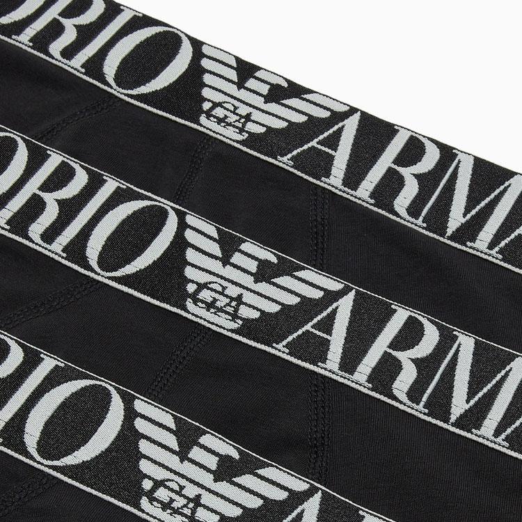 Emporio Armani Мужские трусы-слипы средней посадки с вышитым логотипом Черные 111734-4F726-73320