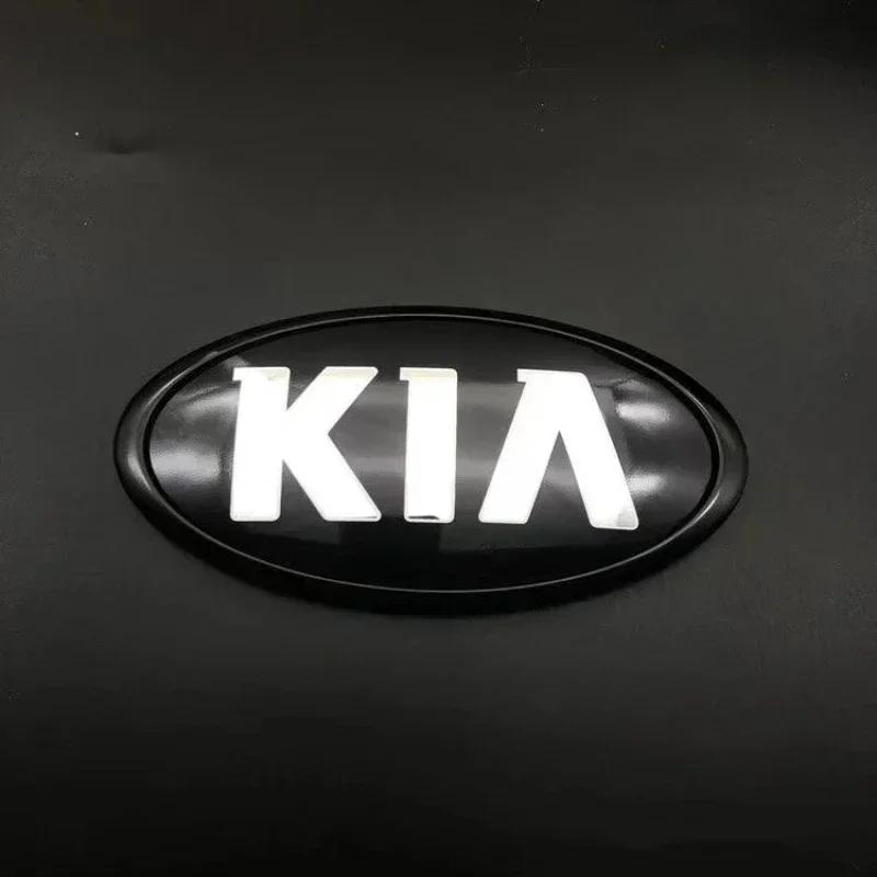 AABJA1 ABS Car Front Hood Emblem Rear Trunk Modified Badge For KIA Logo Sportage K5 R Sorento Carens Steering Wheel Styling Accessories