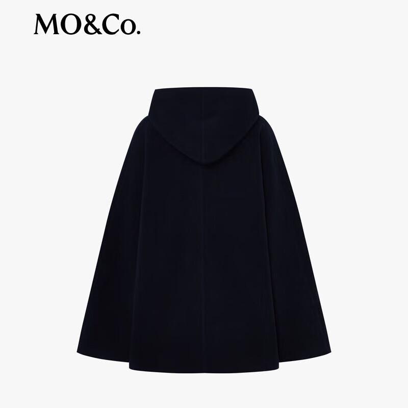 MO&Co. Women's Wool Double-Sided Hooded Cocoon Coat