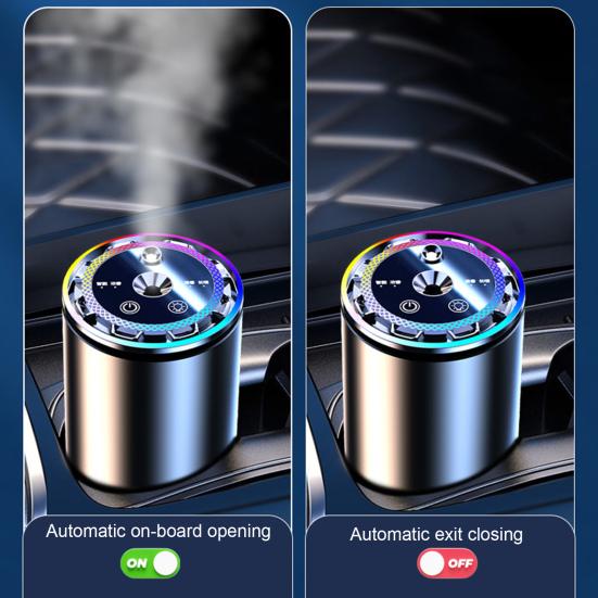 Smart Car Air Freshener with Atmosphere Light Rechargeable Auto On/Off Easy To Install Intelligent Car Interior Aroma Device
