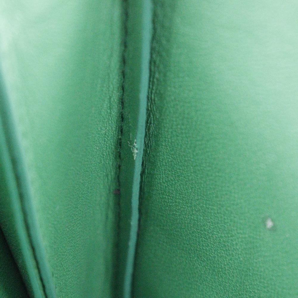BOTTEGAVENETA Сумка-конверт на плечо с креплением 2WAY Цепочка на плечо Зеленая кожа Женская Б/у