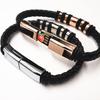 Горячая Распродажа 22,5 см Короткий USB-кабель для зарядки и передачи данных для iPhone Type C Micro Зарядное устройство Кожаный Браслет USB-кабель