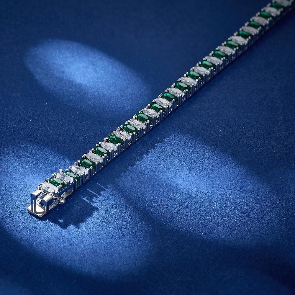 Green Zircon White Cubic Zirconia Charm Bracelets For Women Fashion Bracelet