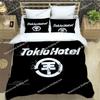 Комплекты постельного белья с принтом группы Tokio Hotel, изысканный комплект постельного белья, пододеяльник, комплект постельного белья, роскошный подарок на день рождения