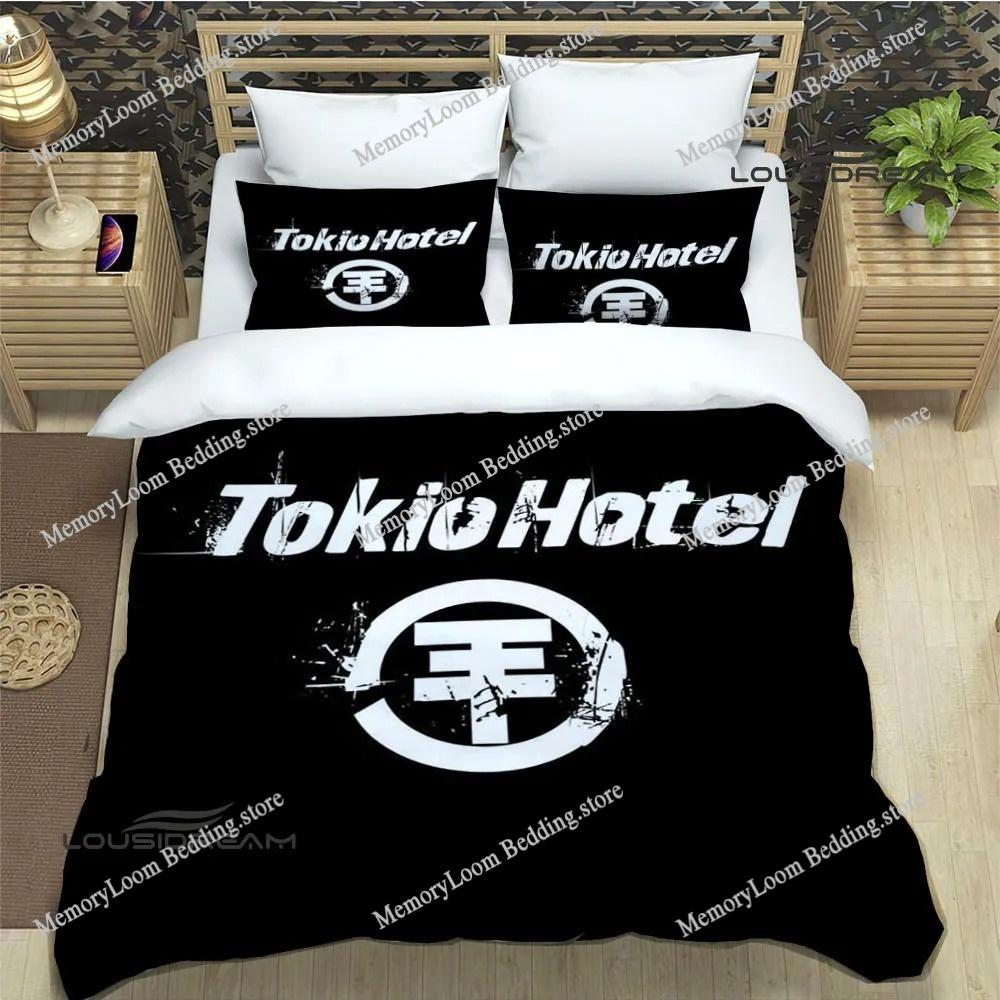 Комплекты постельного белья с принтом группы Tokio Hotel, изысканный комплект постельного белья, пододеяльник, комплект постельного белья, роскошный подарок на день рождения