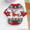 Cartoon Pattern Dog Snowflake Sweater Soft Cat Elk Knitwear Pet Christmas Sweater  Holiday Suit