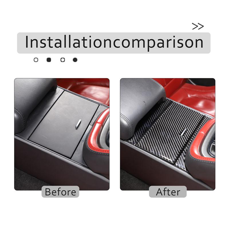 For Jaguar F-Type 2013-2024 Soft Carbon Fiber Car Central Control Water Cup Swtich Panel Decorative Trim Sticker Car Accessories
