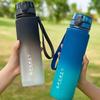 High-Capacity Frosted Gradient Water Bottle for Outdoor Fitness