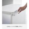 Yamazaki Tower 1822, 45L, 3-compartment, Lidded, Privacy-protected Trash Cart with Handle and Casters, White, W76 X D44 X H60cm (including Casters), T
