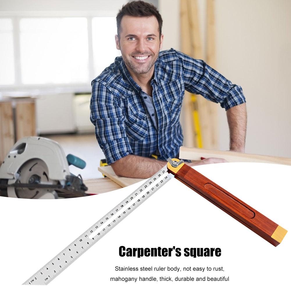 Wooden Marking Angle Ruler Metric Double-sided Scale Accurate Woodworking Angle Measurement for Engineers Draftsmen Carpenters