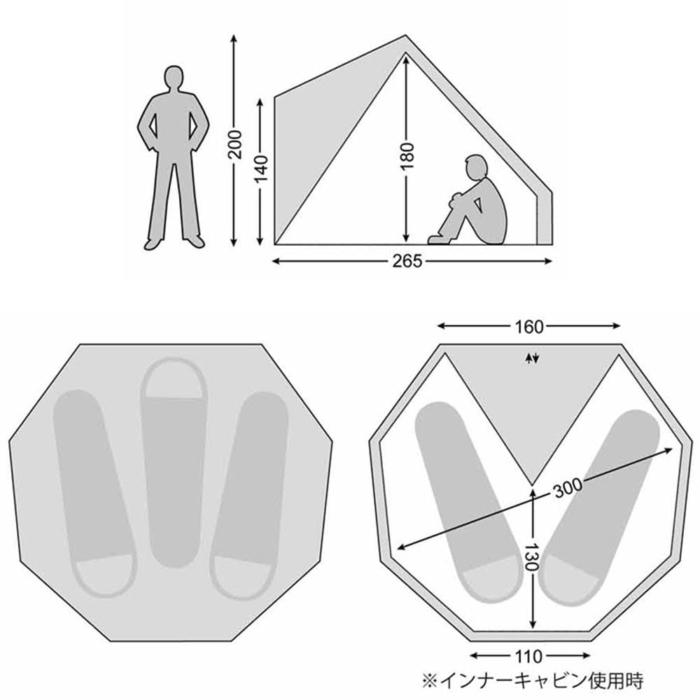 NORDISK 242012 Outdoor Tent Asgard 7.1 White Legacy Series Center Pole Design For 3-4 People [Genuine Japanese Product] With Japan Tag