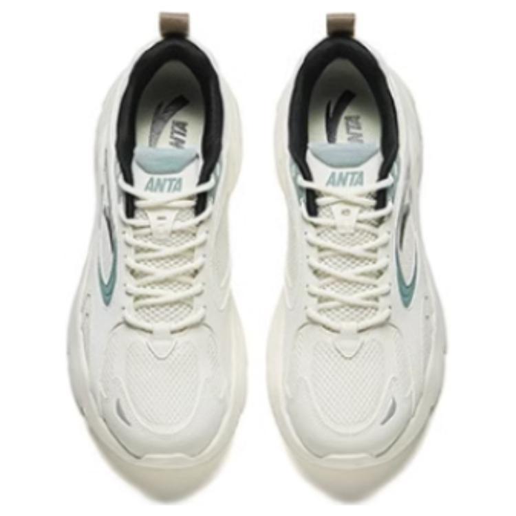 Anta Comfortable Abrasion Resistant Low top Casual Shoes Men's White Cyan 112438813-3