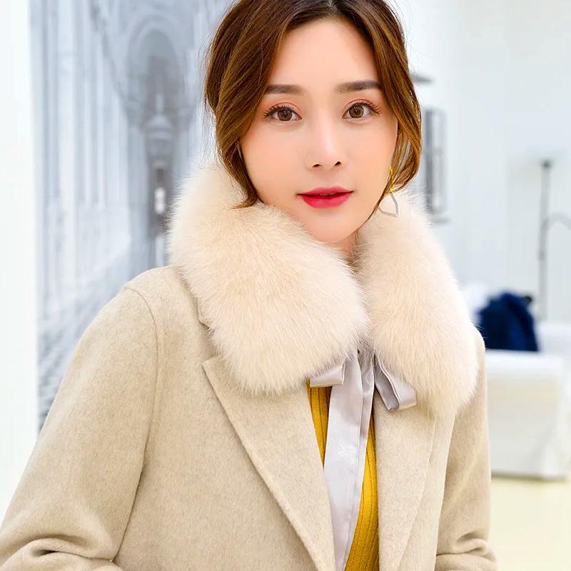 1PC Scarf Shawl Outdoor Windproof Short Ribbon Soft Mufflers Cold Proof Solid Color Winter Warm Faux Fox Fur Plush Collar