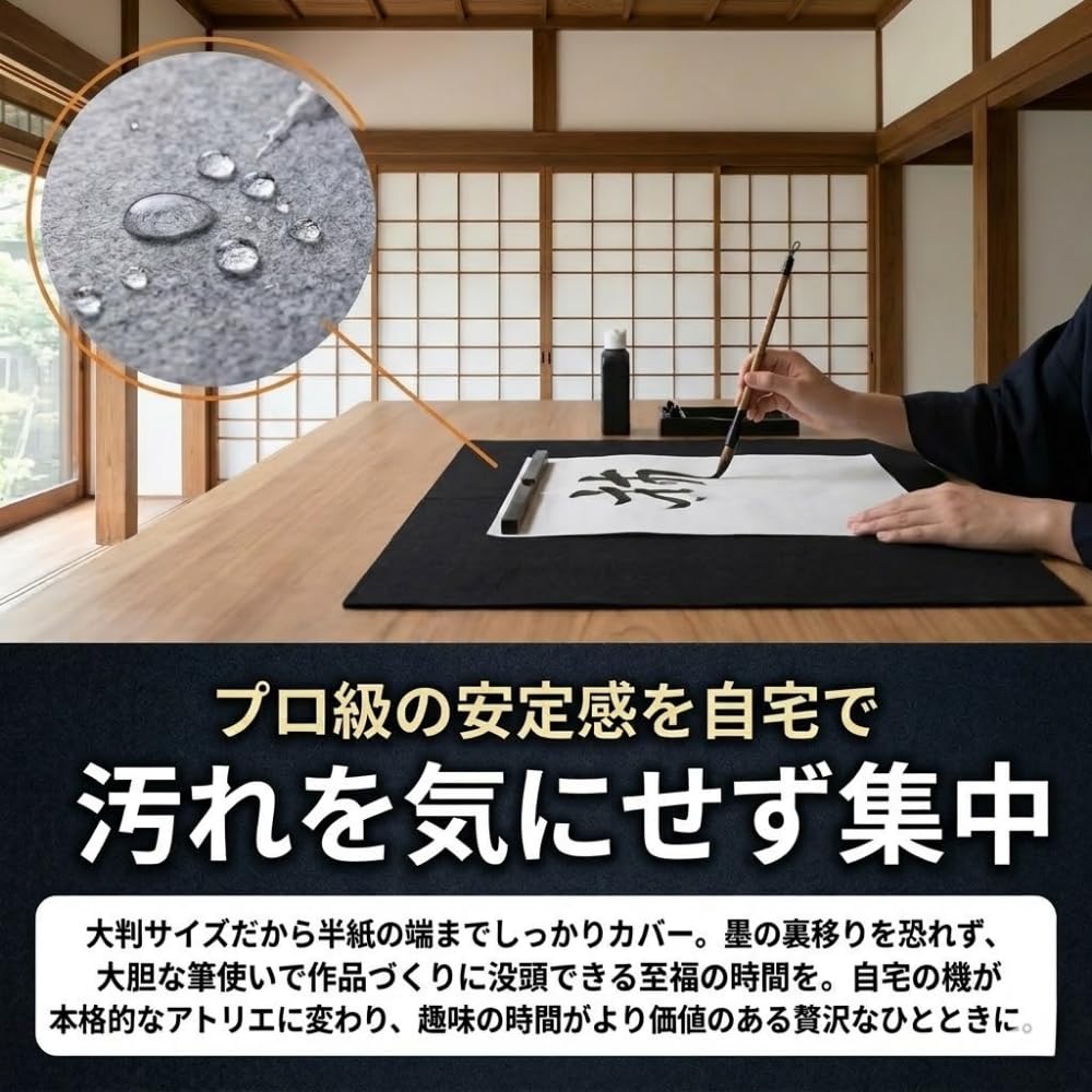ideastore Calligraphy Underlay for Calligraphy Felt 3mm 40cm x Set of 2 Mat, Paper, Mat, Thick, 60cm, (Gray)