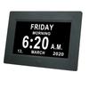 7-Inch HD Digital Photo Frame and Clock with Large Font Calendar IPS Screen