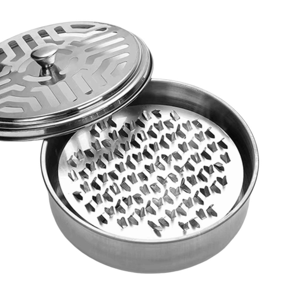 Stainless Steel Mosquito Coil Tray Anti-scalding Mosquito Coil Box Safe Aromatherapy Tray Camping