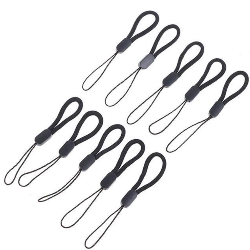 10pcs Nylon Wrist Strap Lanyard For Camera Cell Phone IPod USB Mp3 Mp4 Keychains Hooks Mobile phone Strap Keyring Key Ring