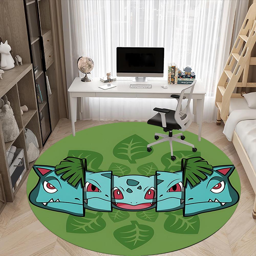 1pc Pokémon Office Round Area Rug,  Under Office Chairs Bedroom Living Room Home Decor a0926142