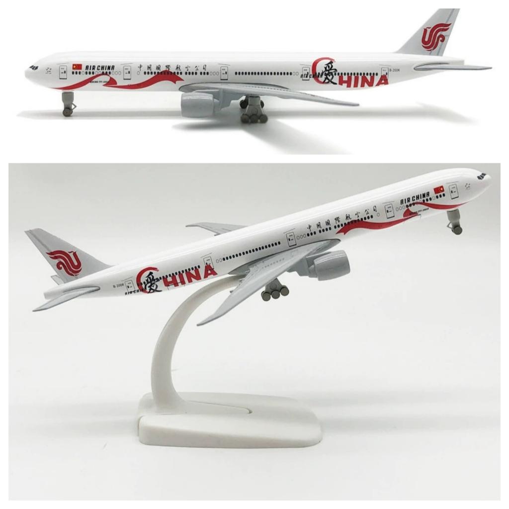 20 см B777 Love China Airlines 777 Модель самолета Литой сплав Металл Коллекционный самолет с шасси Настольные аксессуары